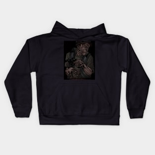 man with toy gun Kids Hoodie